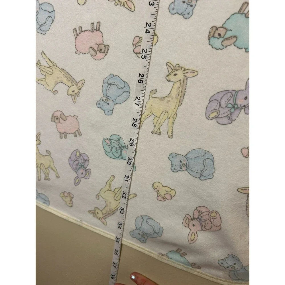 Carters Pastel Baby Blanket Duck Lamb Sheep Giraffe Bunny Rabbit Teddy Bear
